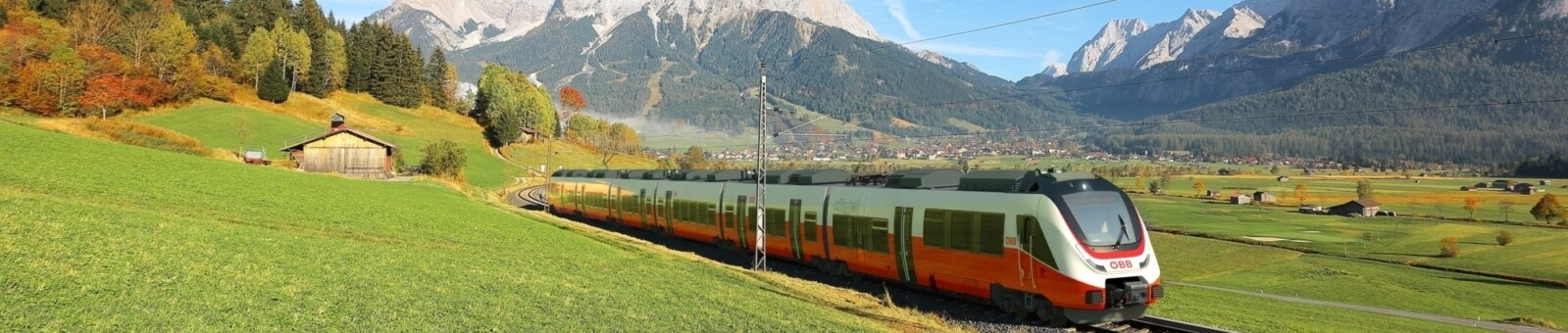     National Rail in Panoramic Landscape 